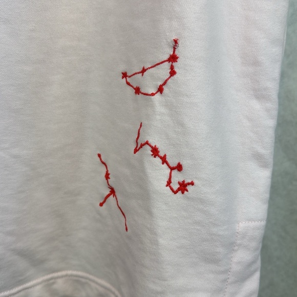 New by Anthropologie Light Ivory Comb Pink Sleeveless Graphic Tee Size Large NWT - Picture 3 of 10